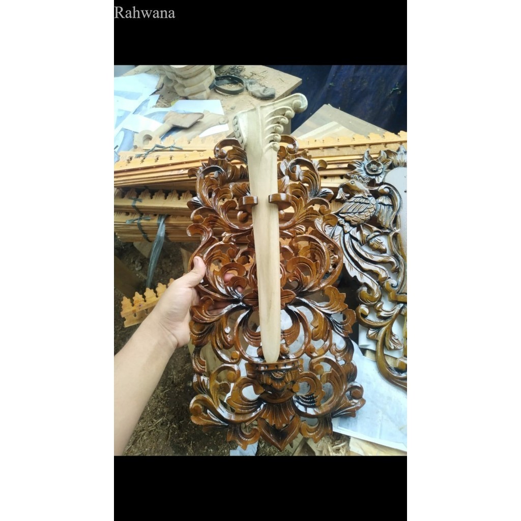 

Blawong keris jati ukir kembangan 200rb antik