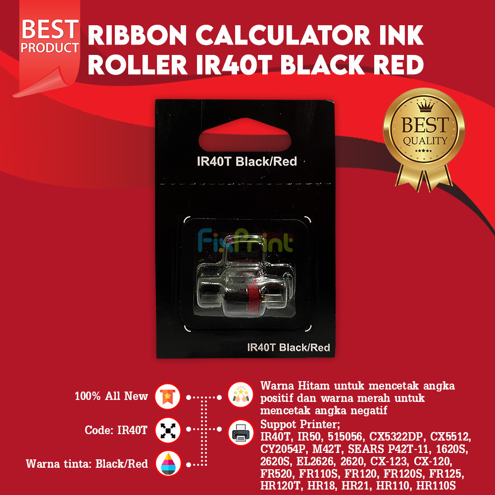 

Ribbon Calculator Roller IR40T Black Red Printer FR520 FR110S FR120