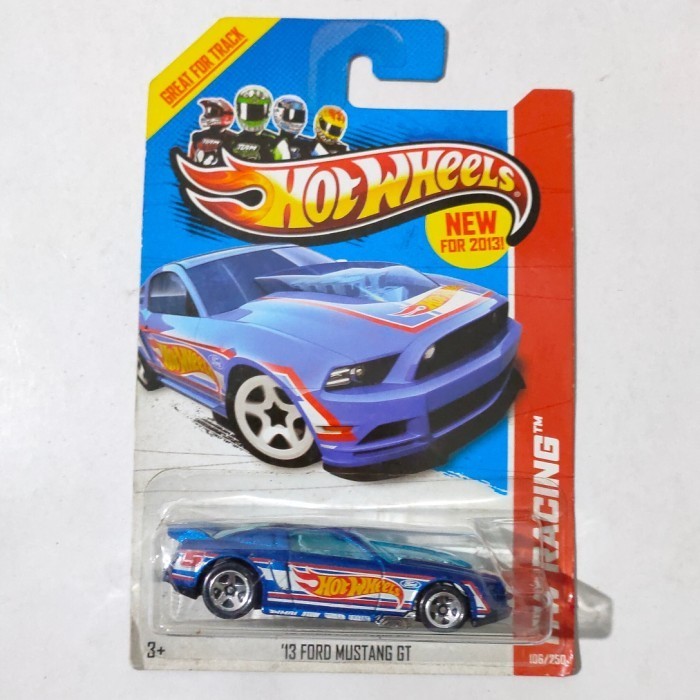 HW Hot Wheels 13 Ford Mustang GT biru tampo HW 2013 HW Racing rare -DD24