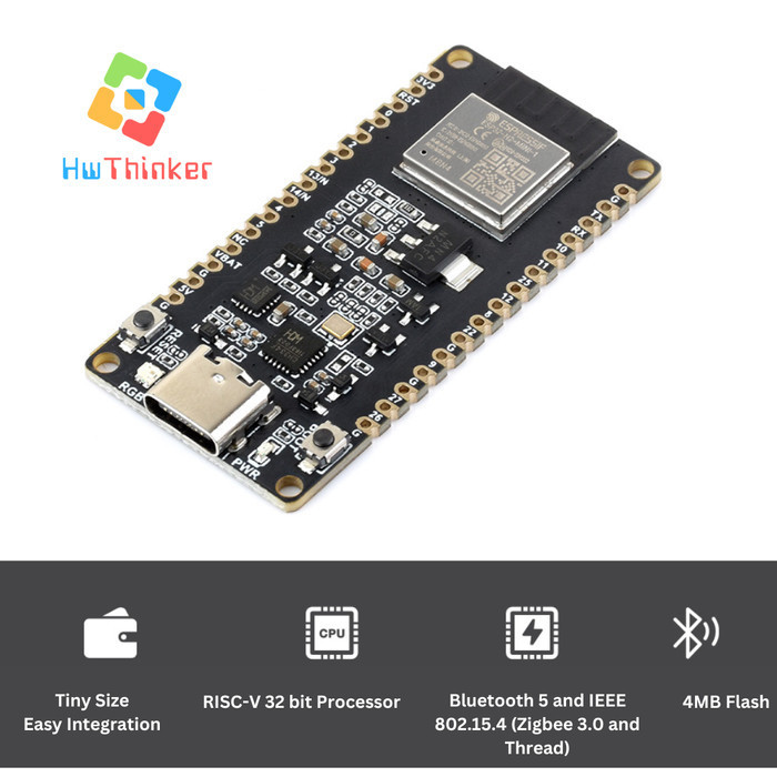 Waveshare ESP32-H2-Dev-KIT-N4 ESP32H2 Bluetooth 5 BLE Zigbee 3.0 Thread RISC-V