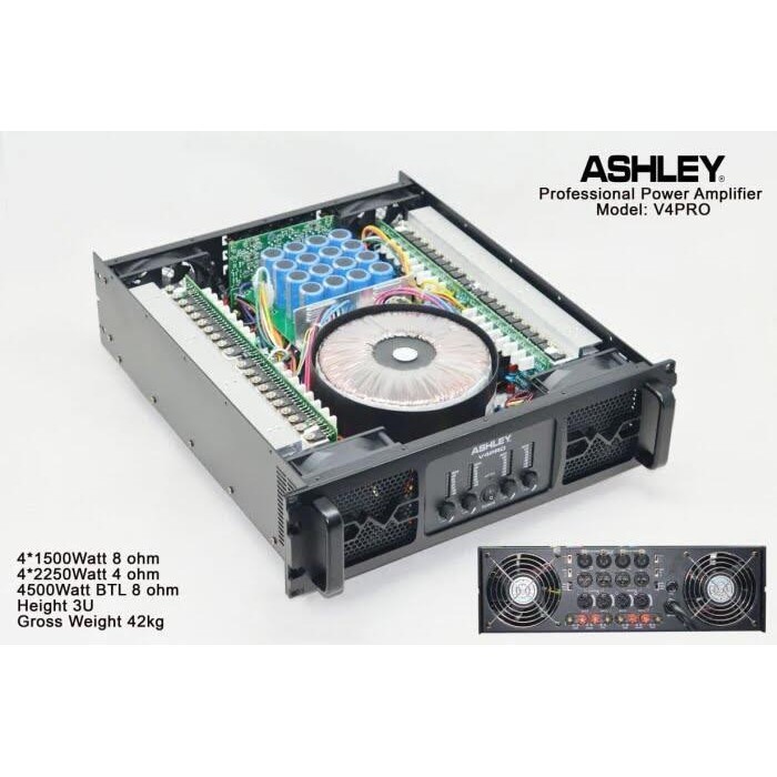 Big Ramadhan Sale Power Amplifier ashley V4PRO original amplifier 4 channel V 4 PRO 4 x 1500 watt Original