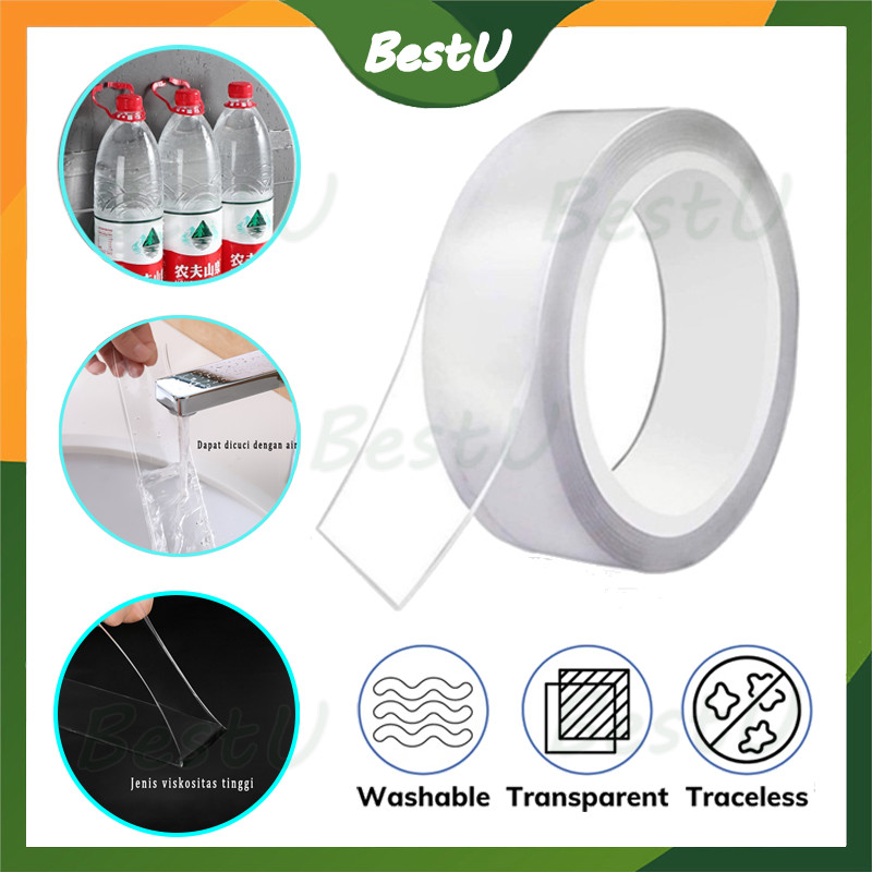 

Tape Isolasi /Nano double tape/isolasi bening nano /double tape nano super lengket/double tape 5 meter/double tape bening/Selotip nano