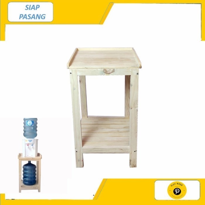 Meja kayu serbaguna / Meja dispenser / Rak dispenser / Meja sudut