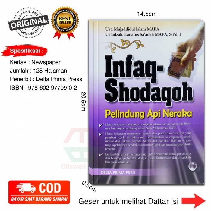 Buku Agama Islam Infaq Shodaqoh | Infaq Sedekah Pelindung Api Neraka