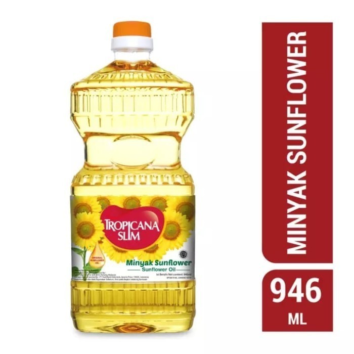 

Tropicana Slim Minyak Sunflower Sunflower Oil Botol 946 ml