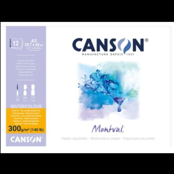 

Canson Montval Aquarelle A3 300g 29,7x42 - Kertas Gambar 200807320
