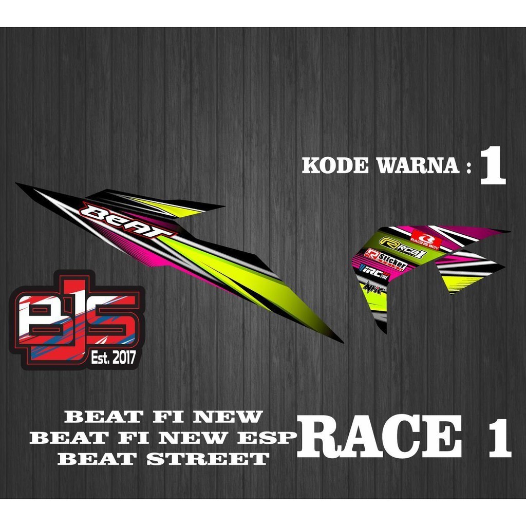 striping beat fi beat street - striping sticker stiker polet lis beat fi new esp street 2016-2019 Ra