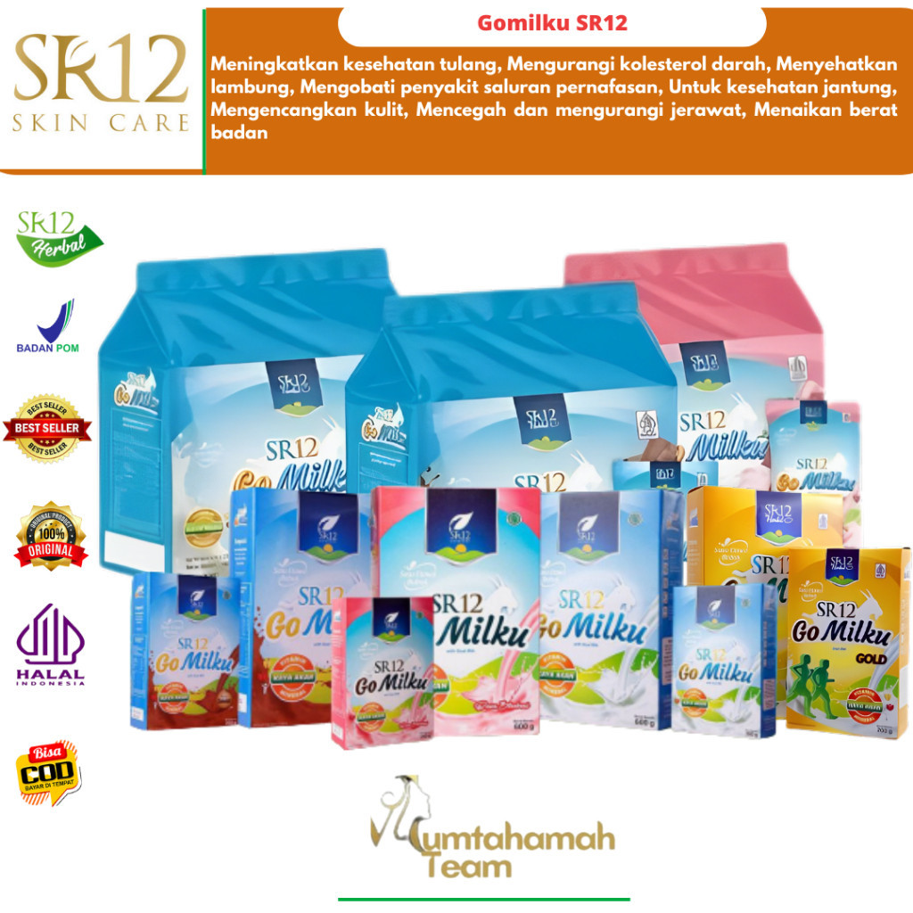 

GOMILKU SR12 SUSU KAMBING / GO MILKU SUSU ETAWA KUALITAS PREMIUM / GOAT MILK BUBUK TANPA GULA BPOM