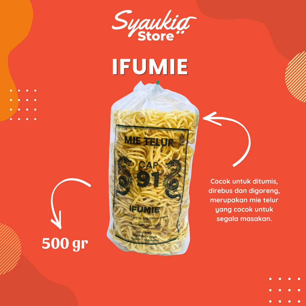 

Ifu Mie Medan Kering Isi 5, Ifumie Mie Telur Syaukia Store