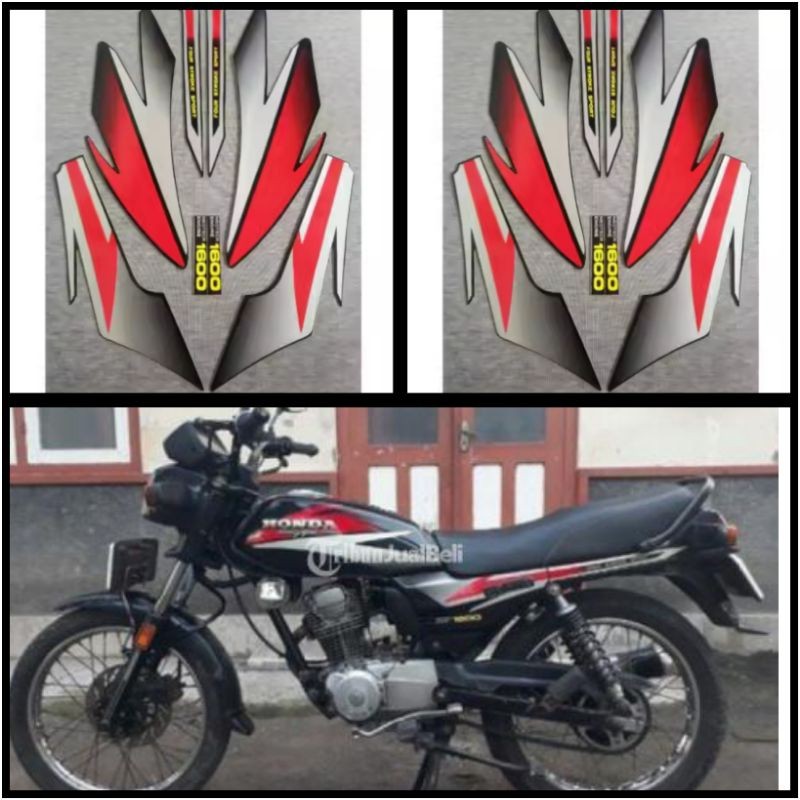 STIKER STRIPING LIS LES POLET PLAT PLISIR BODY MOTOR HONDA GL PRO 1996 NEOTECH MERAH