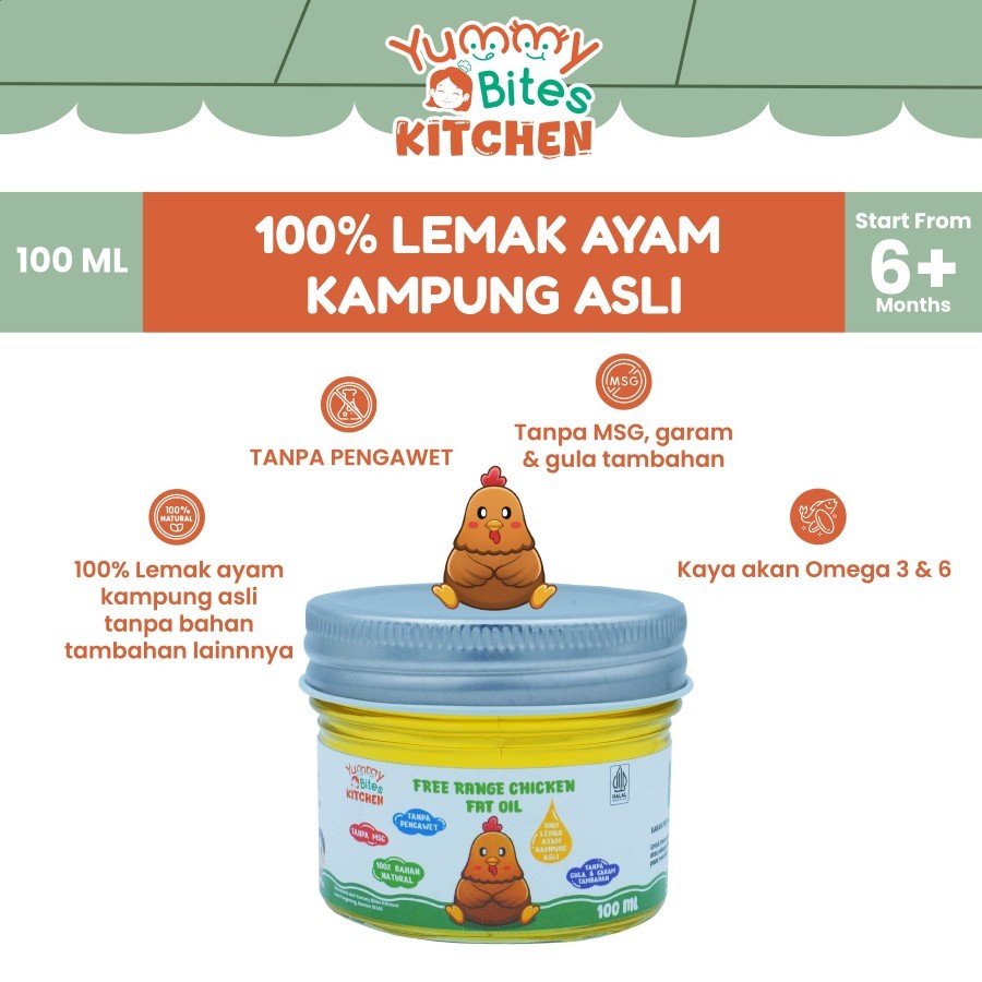 

Yummy Bites Kitchen - 100% Lemak Sapi & Ayam 100ml | BB Booster MPASI | Lemak sehat MPASI