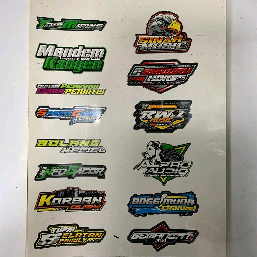 

Stiker Sound System Isi 14 Pcs - Stiker Anti Air - Hiasan Untuk Sound Motor Helm