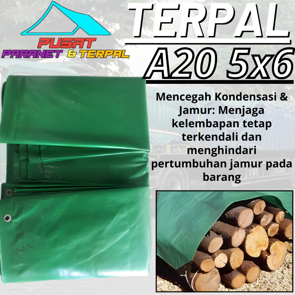 TERPAL TENDA A20 SERBAGUNA TOP QUALITY UKURAN 5x6