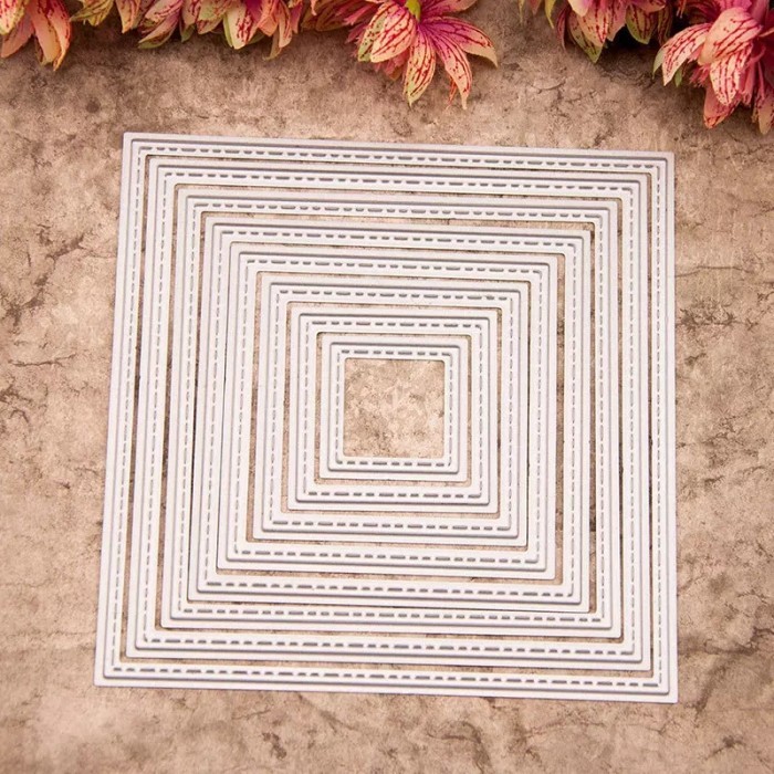 

Metal cutting dies - 8pcs set square dies 12cm for cards, scrapbooking