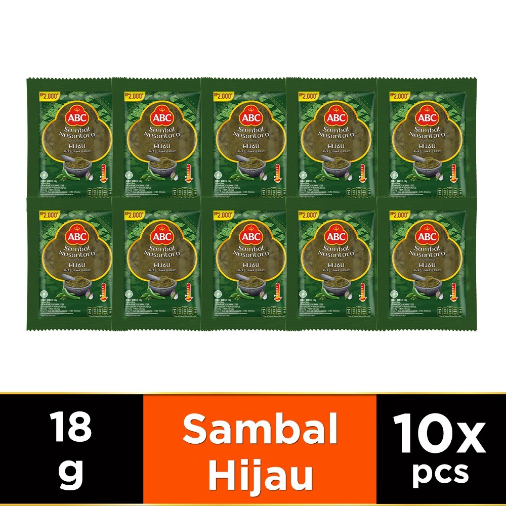 

ABC Sambal Nusantara HIjau 10 x 18 g