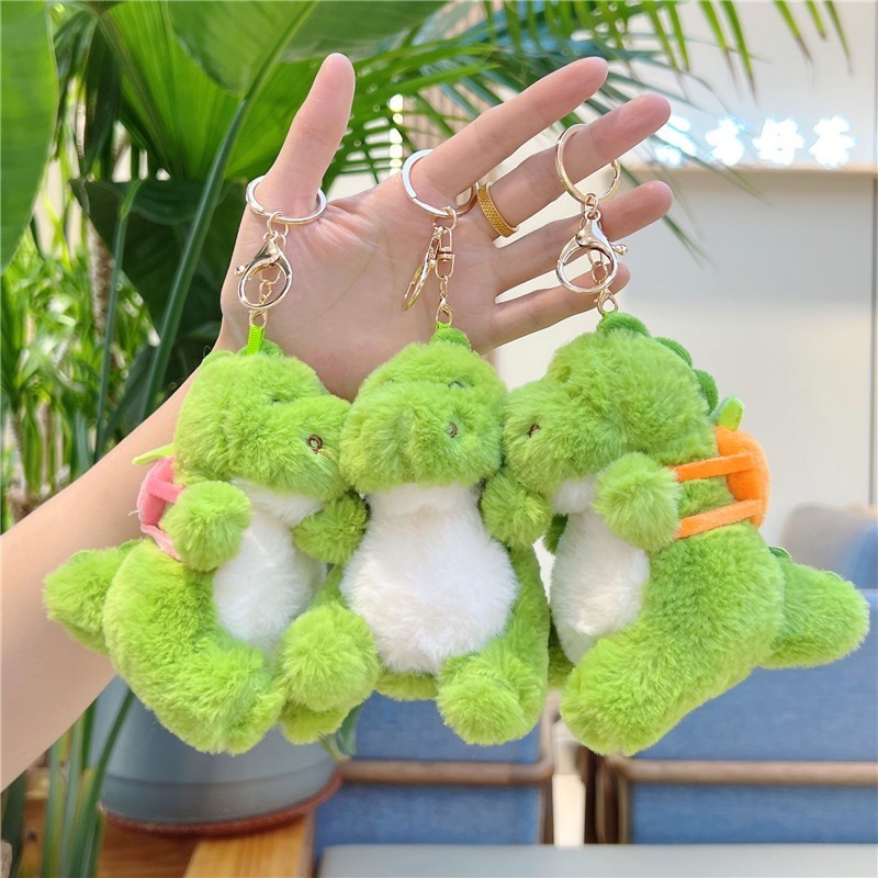 OMB GANTUNGAN KUNCI BONEKA DINO BACKPACK GANCI BAGCHARM KEYCHAIN DINO FLUFFY LUCU AKSESORIS TAS