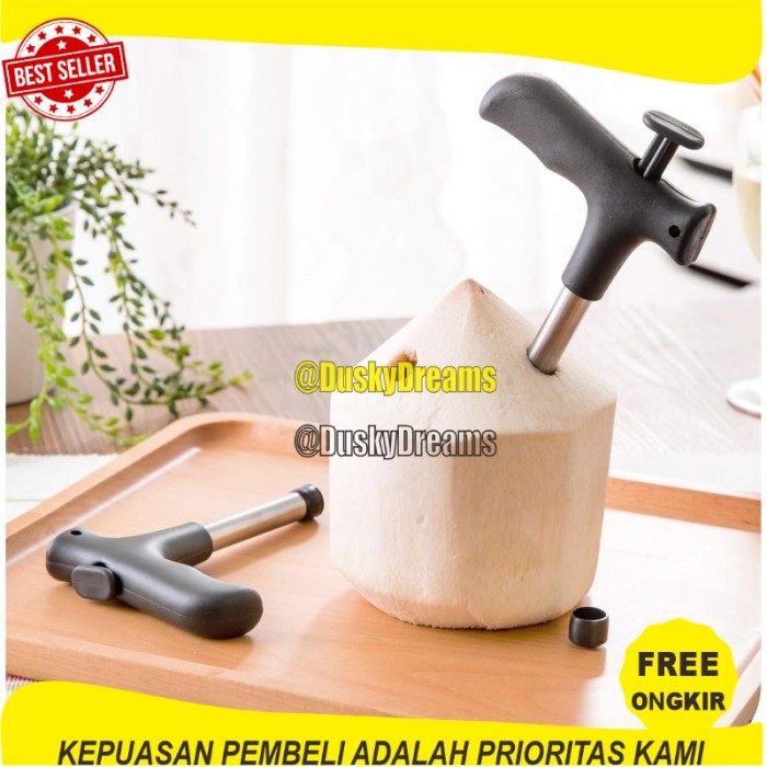 

FREE ONGKIR Alat Pembolong Batok Kelapa Coconut Opener Hole Maker Stainless Steel