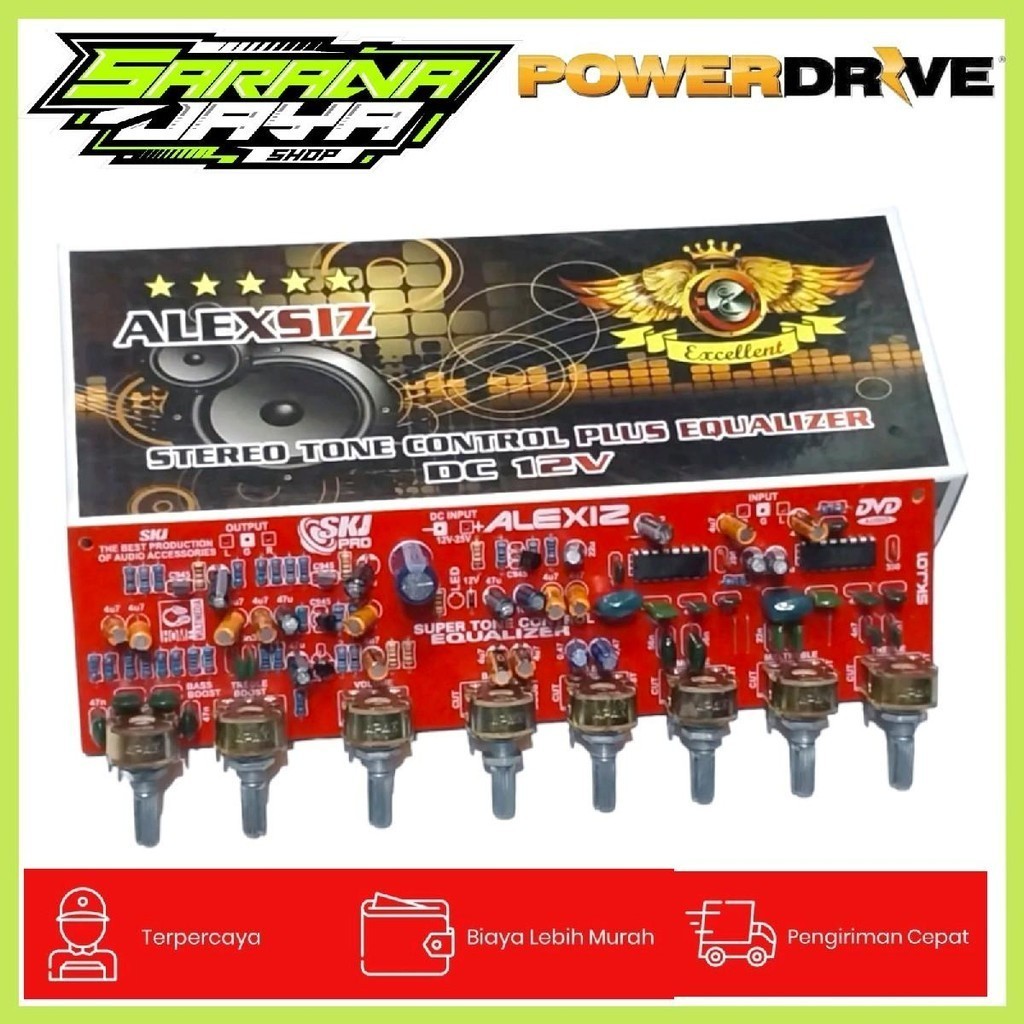 KIT TONE CONTROL STEREO PLUS EQUALIZER DC 12V