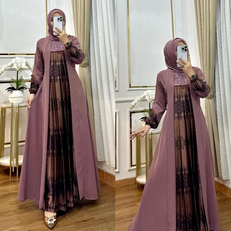 AURA DRESS TERLARIS ORI BY MUDRA || Bahan RoyalTwist Mix ArmanySilk || bisa cod