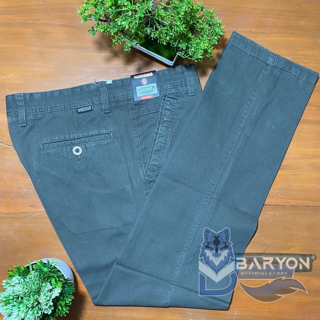 Celana Panjang Pria Kanvas Original Stara Cardinal 100% Jumbo Standar Slim fit