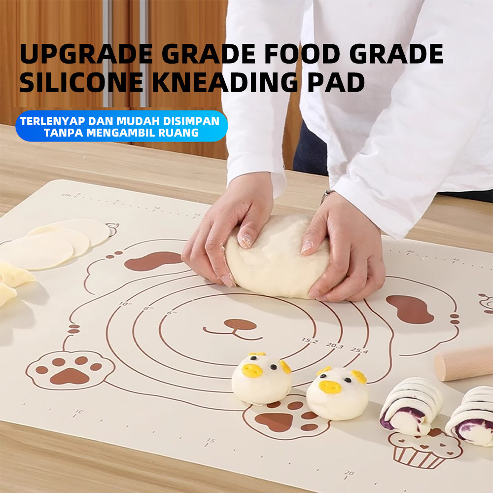 Alas Adonan Silikon Tebal Food Grade Silikon Alas Adonan Kue Silikon Alas Meja Silikon Alas Adonan S