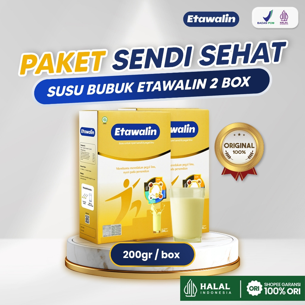 

Susu Etawalin Paket Kesehatan Tulang Sendi - Atasi Asam Urat Rematik & Nyeri Badan 200gr Diskon Harian