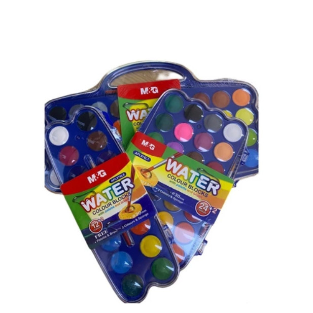 

M&G Water Colour Blocks 12+2C APL976L6 - 24+2C APL976L7 - 36C+2C APL976L8 - Water Colour Bloks 30MM M&G