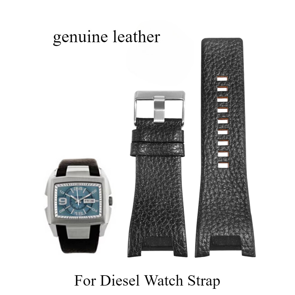 For Diesel Genuine Leather Wat   with Concave Interface Dz4246 Dz1273 Dz1216 Exquisite Texture Cowhi