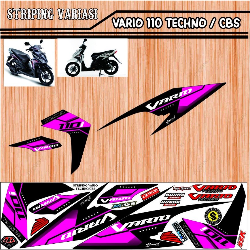 VARIASI Stiker vario old techno cbs 110 Striping Vario Techno / stiker vario Cbs 110 Karbu Variasi M