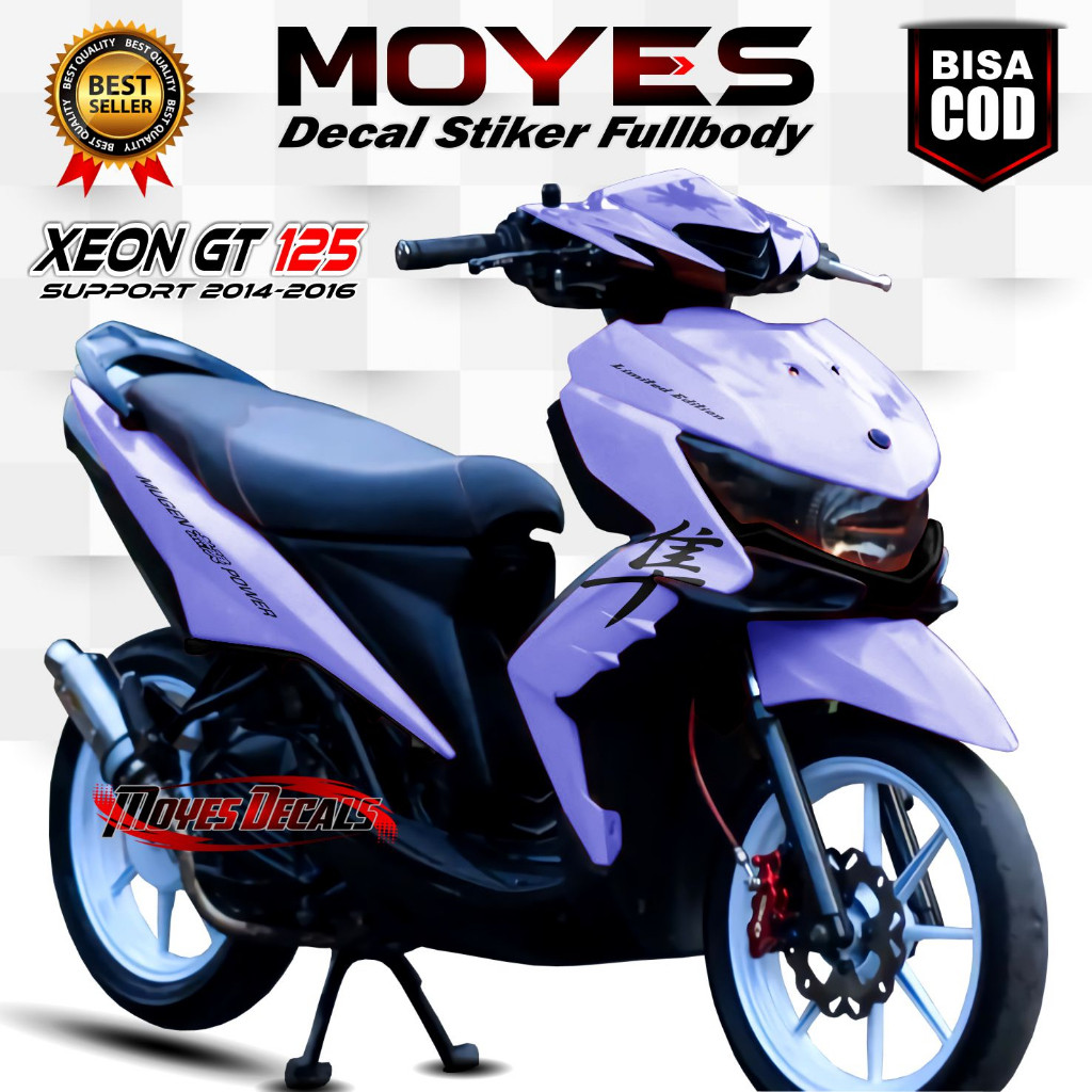 Decal XEON GT 125 Fullbody Motif Polos / Stiker Xeon GT 125 2014 2015 2016 MYS100