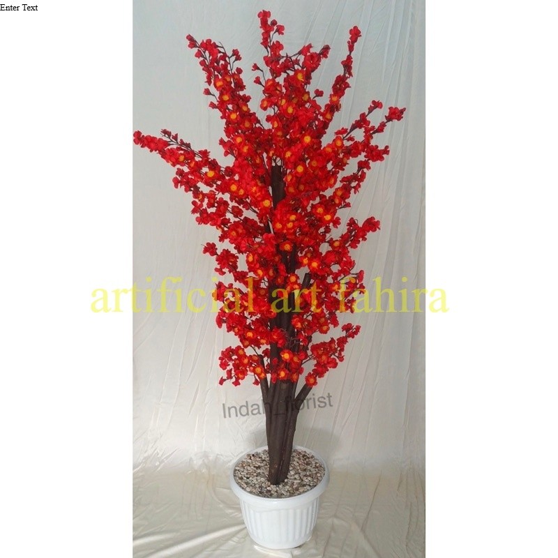 Pohon Hias Sakura Besar 160cm  Pink/ Ungu/ Merah Artificial Bunga Plastik Sakura Jepang Ukuran Besar