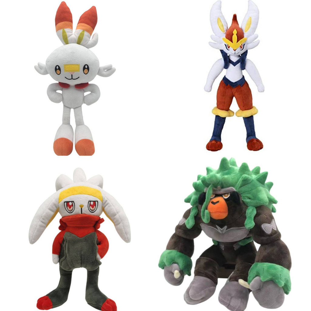 Pokemon Pikachu Plush Toys Cinderace Raboot Scorbunny Rillaboom Toy Kawaii Scorbunny Plush Doll Cind