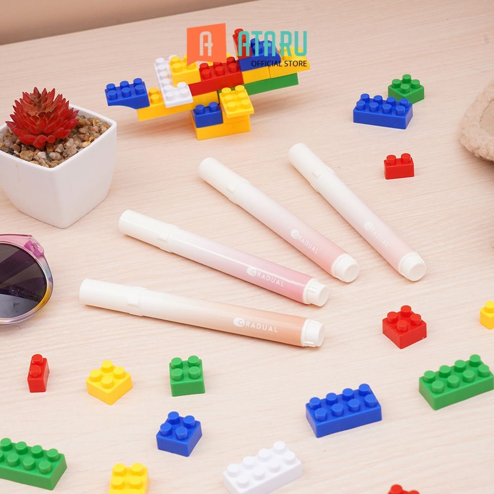 

Ataru Set 4 Pcs Spidol Highlighter - Pink spidol stabilo warna warni alat tulis penanda text marker