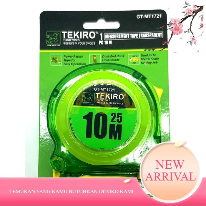 

Tekiro Meteran 10m transparan / measuring tape 10m transparan