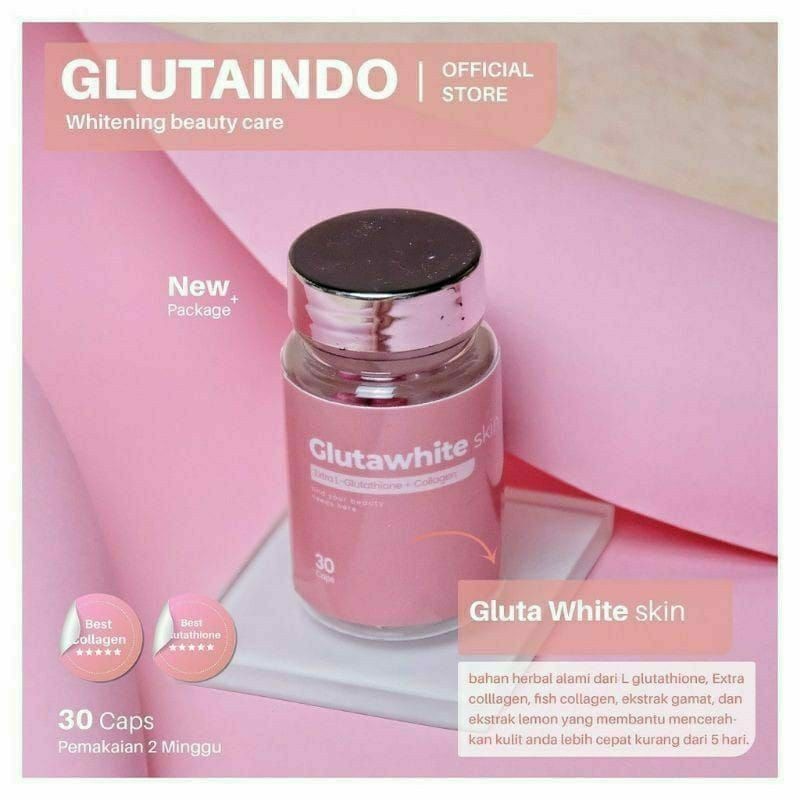 GLUTAWHITE ASLI 100% ORIGINAL L GLUTATHIONE+ COLLAGEN 600MG 350MG REDUCED CAPSULE WHITENING BOOSTER