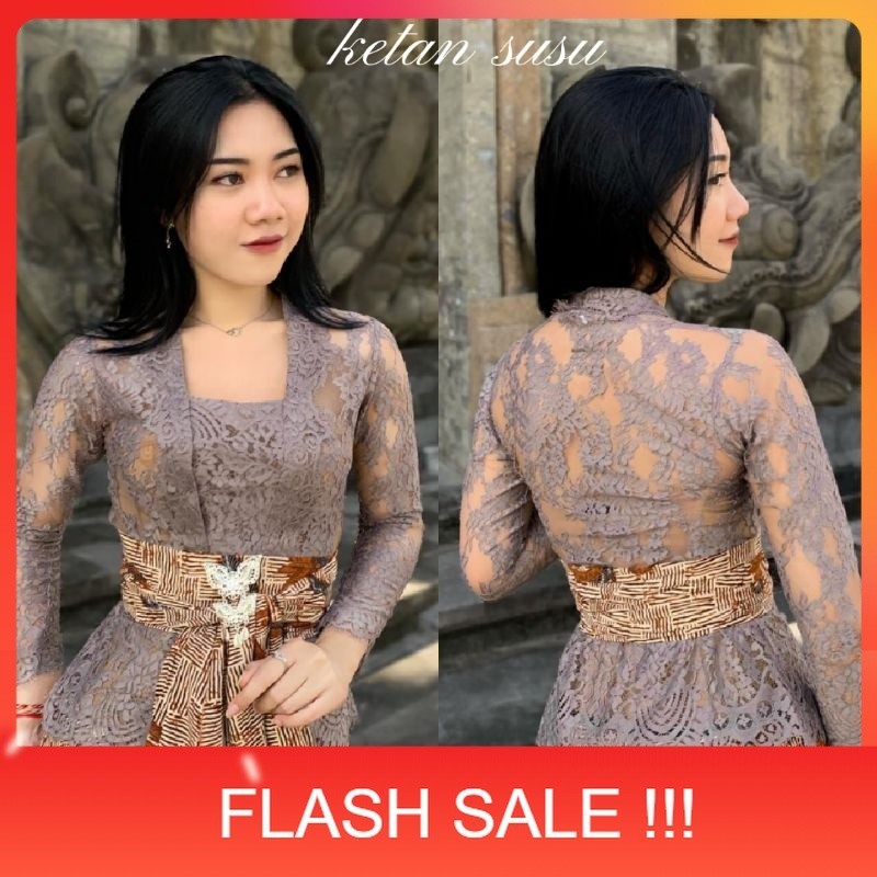 PROMO Kebaya Bali Murah Semi Prancis Matahari V2  Bed/ Kebaya Kutubaru Murah / Kebaya Semi Prancis M