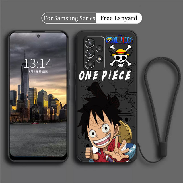 Soft Case Samsung A32 4G / A52 / A52s Silicone Cover One Piece Luffy Free LANYARD