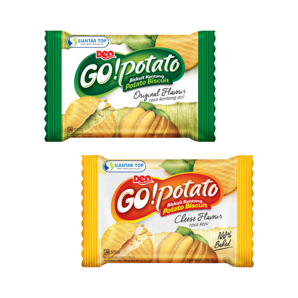 

go potato original dan keju 1 pack isi 10pcs dan 1pack isi 20pcs