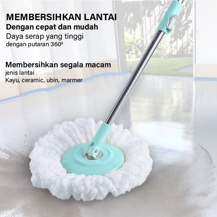 Pel Lantai / Alat Pel / Alat Pel Lantai / Spin Mop Alat Pel Lantai Ultra Mop Spin Mop