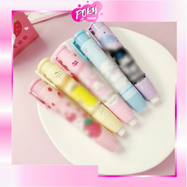 

POKY - S5828 Penghapus Pensil Mekanik Motif Karakter Lucu / Penghapus Bentuk Lipstick / Mechanical Eraser / Hapusan Eraser Lipstik