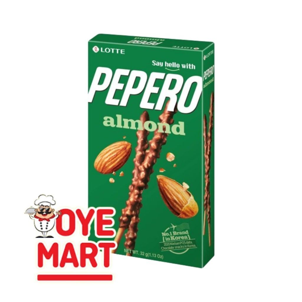 

PEPERO ALMOND 32GR/BISKUIT STIK COKLAT DENGAN ALMOND