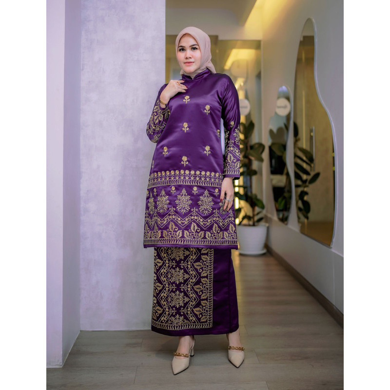 New Set Baju Kurung Bordir - Baju Kurung Modern - Kebaya Modern - Baju Kurung Melayu - Baju kurung M