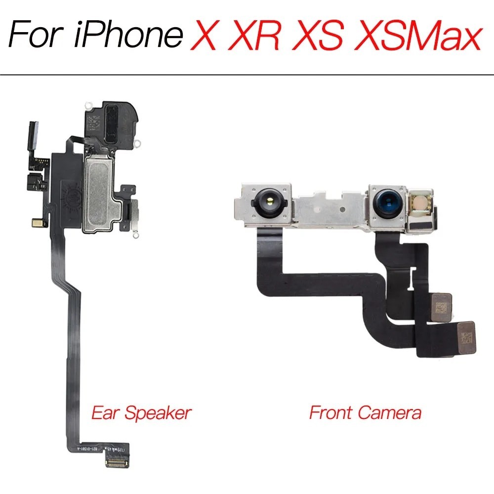 Ear Speaker With Microphone Flex For iPhone X XR XS Max Front Camera With Sensor Flex Cable NO Face 