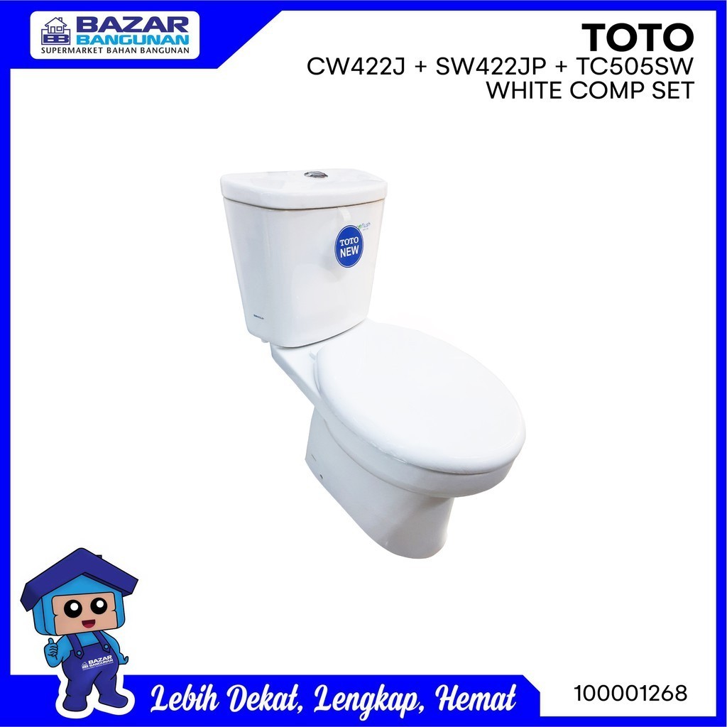PROMO HOT SALE Toto - Closet Kloset Toilet Duduk Cw422J Sw422Jp / Cw 422 J Sw Jp Tc505S