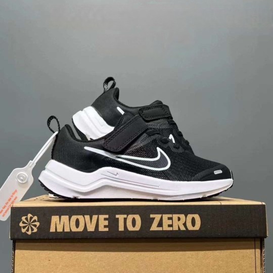 Sepatu Anak / Nike Anak / Sepatu Nike Anak / Nike Kids /Sepatu Sekolah - HITAM PUTIH, 27