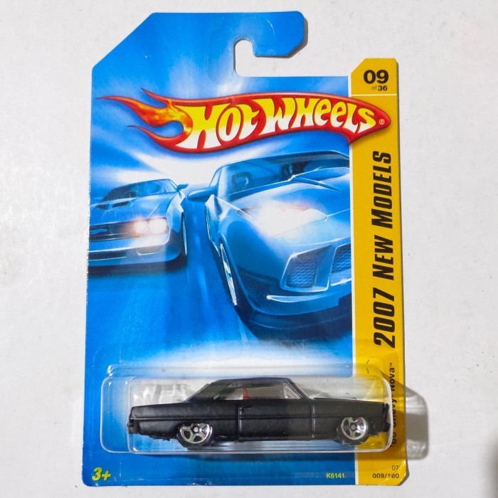 Hot Wheels 66 67 Chevy Nova hitam doff 2007 New Models rare