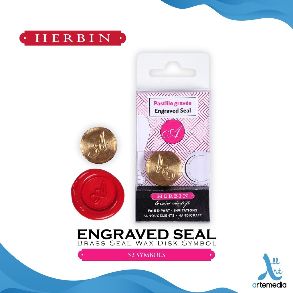 

Herbin Brass Seal Wax Disk Symbol Motif Stempel Segel Lilin - 2/2