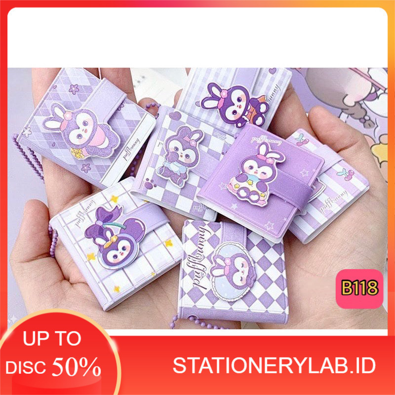 

LAB B118 | BUKU TULIS MINI MODEL RABBIT | 1 SET 2 PCS | BUKU KECIL VELCRO PORTABEL GANTUNGAN KUNCI MINI