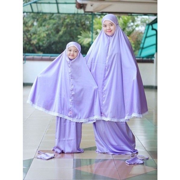 Mukena anak Fadiyah Series hasanah mukena set - Lavender, S