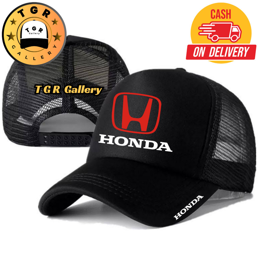 TGR Gallery Topi Trucker HONDA - Topi Distro HONDA Logo - Topi HONDA Premium - Topi Pria Dewasa - To